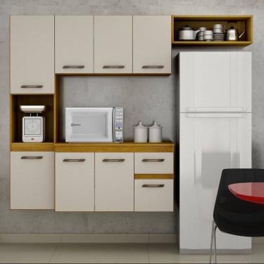 Imagem de Cozinha Compacta Suspensa 8 Portas 1 Gaveta com Tampo Brisa CHF