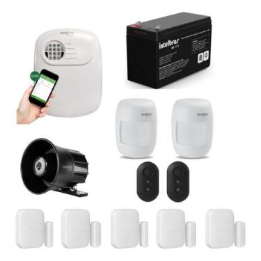 Imagem de Kit Alarme ANM 24 NET Intelbras com 7 Sensores Sem Fio e Acesso via Ap