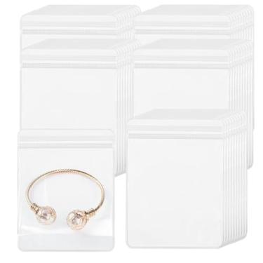 Imagem de Keadic 50 peças de plástico transparente reutilizável com zíper, sacos de plástico com zíper, sacos transparentes com fecho de zíper para armazenamento de sementes de cartões fotográficos (4,3" x 6,3