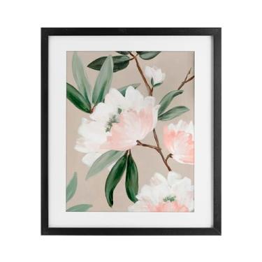 Imagem de Stupell Industries Rose Elegance Folhagem Preta Impressão Emoldurada Design sob Vidro por Alex Black, 21 x 17