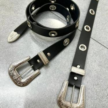 Imagem de Cinto Básico De Ilhos Metal Punk Rock Plus Size Com 1,40cm - Genérico