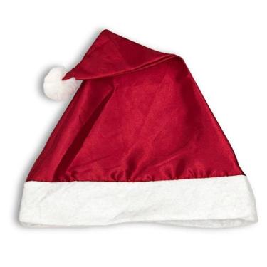 Imagem de Gorro De Papai Noel Linha Luxo Touca Cetim - Wincy - Natal 