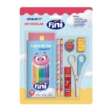 Imagem de Kit Material Escolar Fini Leo & Leo 7 Itens Leonora