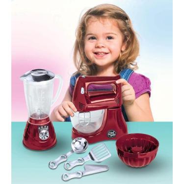 Imagem de Kit Cozinha Infantil Chef Kids com 9 peças - Vermelha - ZUCA TOYS