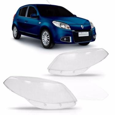 Imagem de Par lente farol sandero 12/14 - SP ACESSÓRIOS