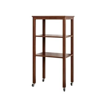 Imagem de YANIR-137 Armário de armazenamento removível vassoura de armazenamento organizador de prateleira para sala de estar aparador de sala de estar rack de armazenamento (nogueira, 45 x 40 x 87 cm)