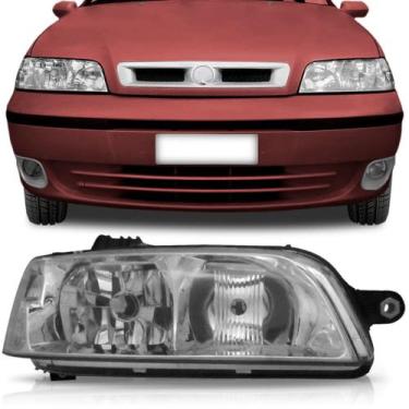 Imagem de Farol Palio Siena Fire Strada 2001 2002 2003 2004 2005 2006 Cromado - 