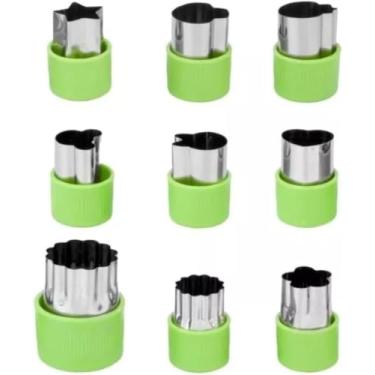 Imagem de Molde Cortador Frutas Massas Biscoitos 9 Peças Divertido