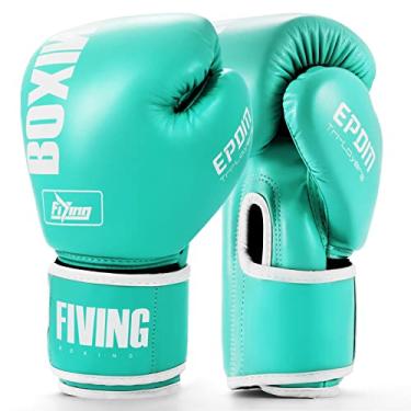 Imagem de Luvas de boxe para homens e mulheres, adequadas para boxe, Kickboxing, artes marciais mistas, Maui Thai MMA, treinamento de luta pesado (verde, 340 g)