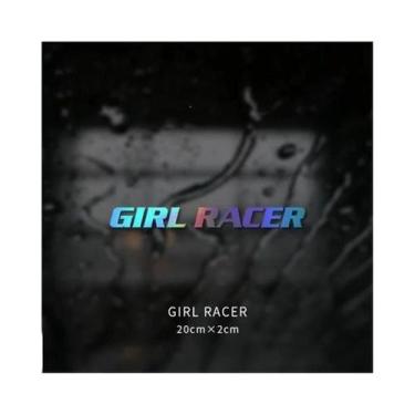 Imagem de Adesivos De Vinil Removíveis Para Carro Girl Racer, Decalques Para Jan