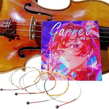 Imagem de Para cordas de violino 3/4 e 4/4 | Nylon premium de calibre médio - núcleo, ferida prata D & G, ferida de alumínio A, som rico, sensação suave, concerto - testado, brilho aprimorado, potência e