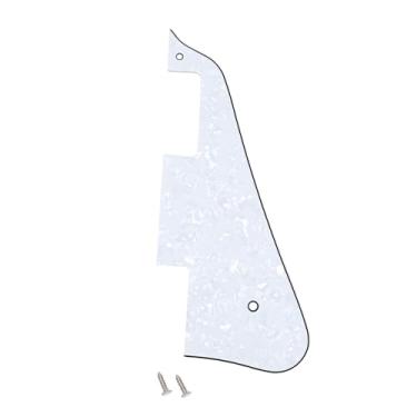 Imagem de Banworks 4 Ply Les Paul Pickguard LP Pickguard Placa contra arranhões 2 furos para guitarra elétrica Epiphone EPI Les Paul LP JT/HB-06 Pérola branca