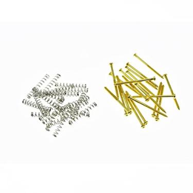 Imagem de KAISH Pacote com 20 parafusos de montagem para captador de guitarra baixo para captadores Precision P Bass ou J Bass ou P90 Soap Bar Gold