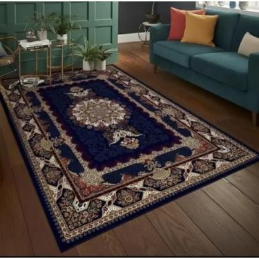 Imagem de Tapete Belga Indiano para Sala, Estilo Clássico, Decorativo, Antiderrapante