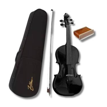 Imagem de Violino 3/4 Madeira Black Completo Preto Zlm34Bv Zelmer