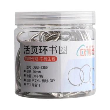 Imagem de Argolas Metálicas Para Encadernação 20/30/40/50mm, Clips Para Papel So