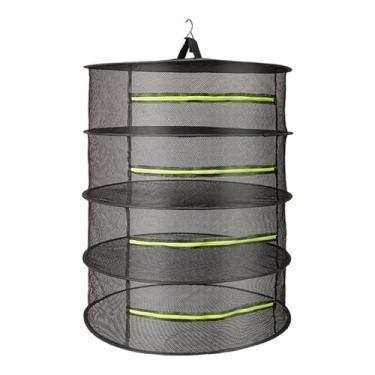 Imagem de MotiveTech Suporte para secagem de ervas, rede para secar, prato dobrável, cesta de jardim, multiuso para flores, plantas de chá resistentes, suporte para, 4 Camadas