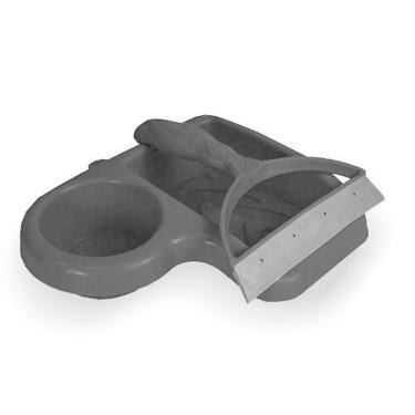 Imagem de Kit Porta Detergente E Rodinho De Pia Plástico Cozinha Preto