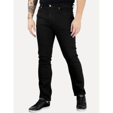Imagem de Calça Lacoste Jeans Masculina Slim Fit Cotton Denim Stretch Preta, 48