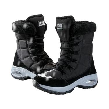 Imagem de Botas De Neve Femininas Quentes Antiderrapantes De Cano Médio Com Cint