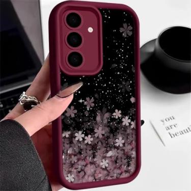 Imagem de Capa de silicone para Samsung Galaxy S25 Edge S24 S23 Ultra S24 Fe A55 A15 A16 A17 A35 A25 A54 A56 5g TPU (para Samsung A56 5G/A507 Borgonha)