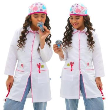 Imagem de Fantasia VETERINÁRIA Infantil  jaleco touca BRINDE MALETA - QUIMERA KI