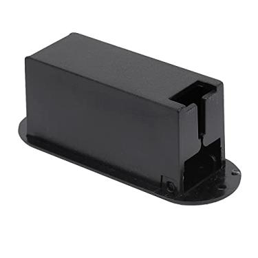 Imagem de Mingzhe PU Leather Electric Guitar Bass Pickup 9V Battery Cover Holder Case Bag para Amantes de Música (Baioneta oval)