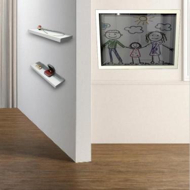 Imagem de Kit 1 Quadro Decorativo de Parede 2 Prateleiras Retas MDF 25x8cm  Orga