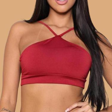 Imagem de Top Esportivo com Alça em V- Modelo Feminino, Leve, Confortável e Esti