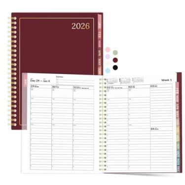 Imagem de Agenda de agendamentos 2026, agenda diária semanal e mensal da Forvencer (janeiro de 2026 a dezembro de 2026), 15 x 20 cm, agenda horária com incrementos de 30 minutos, planejamento de capa flexível