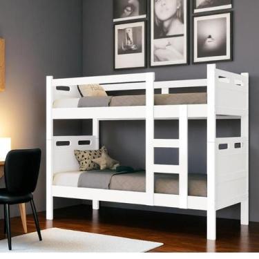 Imagem de Beliche solteiro quarto meninos crianças com 2 colchões d20 confortáve