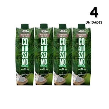 Imagem de Água De Coco com Polpa Coquíssimo Funada 1 litro - 4 unid