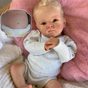 Imagem de Boneca Reborn Baby Doll RXDOLL, corpo inteiro, silicone, menino de 45 