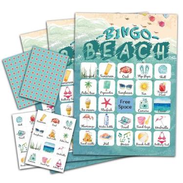 Imagem de Jogo de bingo ZEDEV Beach02 com cartas de 24 jogadores para jovens adu