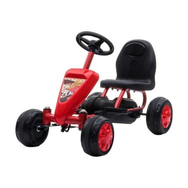 Imagem de Carrinho Infantil Pedal Kart Vermelho Quadriciclo Montável