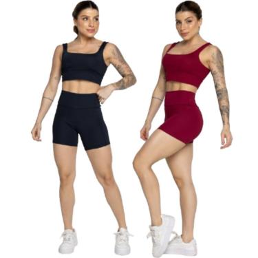 Imagem de KIT 2 Short Smart Verão Bella Fiore Shortinho Para Treino Academia Moda Fitness Musculação-Feminino