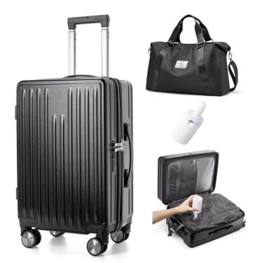 Imagem de Mala de vedação a vácuo com bomba, bagagem de mão de 50 cm, 55 x 35 x 23 x 23 cm, aprovada por companhias aéreas, mala leve com rodas e trava TSA