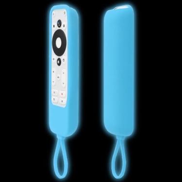 Imagem de CHUNGHOP Capa de silicone para controle remoto apenas para TV Onn Android TV 4K UHD Stick TV Box 100024646 100026240, capa de controle remoto, lavável, à prova de choque - Azul brilhante atualizado