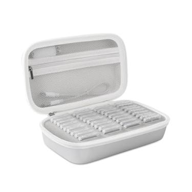 Imagem de Stukkaze Capa para cartão de memória – Resistente à água e antichoque, suporte de 36 compartimentos, 27 micro SD e 9 cartões SD/SDHC/SDXC organizador para câmera - Prata