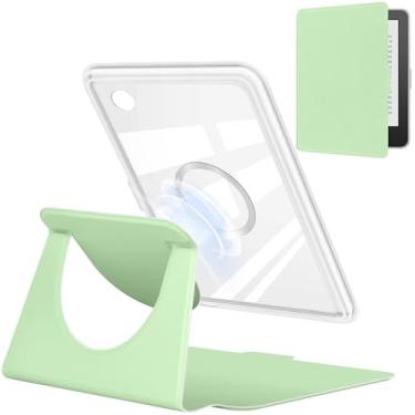 Imagem de YoungMe Capa giratória de 360 graus para Kobo Clara Color 2024 de 15 cm, design magnético destacável, capa protetora com suporte ajustável, traseira transparente com hibernar/despertar automático