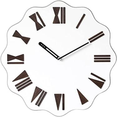 Imagem de Relógio de parede silencioso relógio de parede moderno para decoração de sala de estar relógio numeral colorido relógios de parede operados por bateria para quarto, escritório, relógio de decoração de