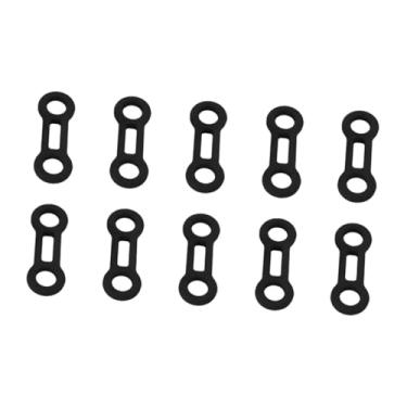 Imagem de menolana 10 peças de cordas de mosquetão de escalada, anéis de travamento, ferramenta de amarração, cordas de parada, ganchos rápidos, anel limitador de, Preto