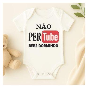 Imagem de Body Personalizado Bebê Não Pertube - Baby da Moda
