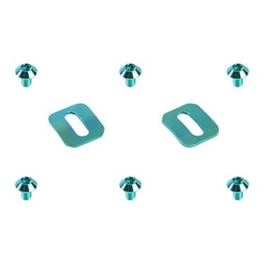 Imagem de RNXRZANK 2 Peças de Juntas de Pedal Autotravantes para Bicicleta com Parafusos, Acessórios de Presilha de Pedal de Bicicleta Sobressalentes, Arruelas para Trei, Verde