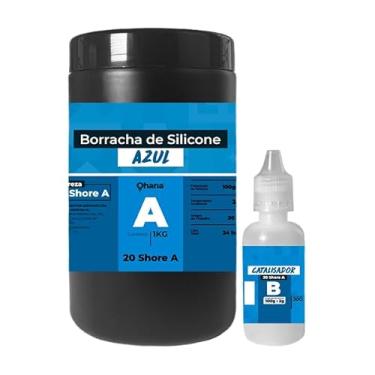 Imagem de Borracha de Silicone Ohana Azul Shore 20A - 1,02kg