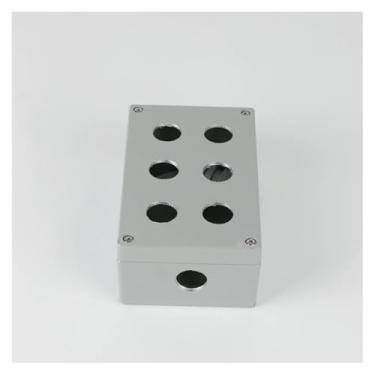 Imagem de Caixa de botões de 6 furos 160 x 100 x 60 alumínio fundido à prova d'água caixa de botão caixa de controle de energia de metal 22 mm