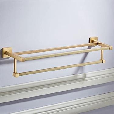 Imagem de Toalheiros, barra de toalha de banho toalheiro de latão barra de toalha de mão montada na parede suporte de toalha de banheiro panos de prato de cozinha cabide suporte de toalha/suporte de toalha de