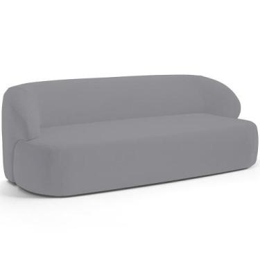 Imagem de Sofá 2 Lugares Curvo Orgânico Living 150cm Barolo L06 Veludo Cinza - L