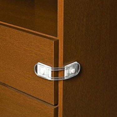 Imagem de Trava Multiuso para Portas Gavetas Flexível 12cm Ordene 2 Peças