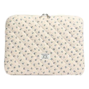 Imagem de Capa para laptop BBIQI acolchoada com estampa floral de 15 polegadas
